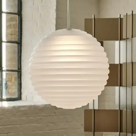 Prezzo Conveniente Tom Dixon Lampada LED a sospensione Press Sphere, satinata, Ø 30 cm
