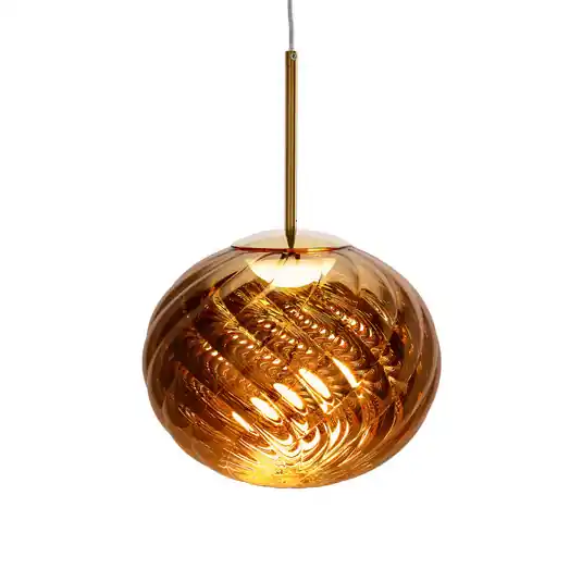 Tom Dixon lampada LED a sospensione Whirl, oro, 30 cm, plastica, dimmerabile Promo Stagionale