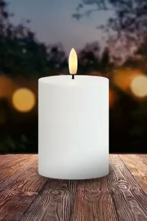 Candela LED Sille, alimentazione solare, altezza 10 cm, bianca, IP44 Soddisfatti O Rimborsati