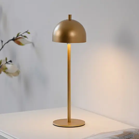 Schöner Wohnen Lampada LED da tavolo ricaricabile Bellies, color oro, IP54 Sconto