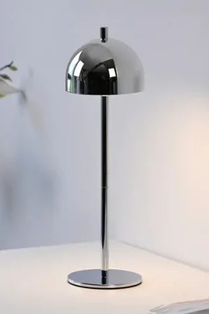 Popolare Schöner Wohnen lampada LED da tavolo a ricarica Bellies, cromata, IP54
