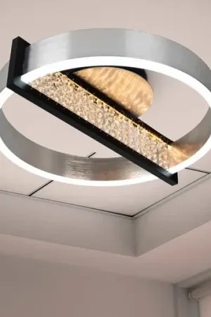 Esclusivo Plafoniere a LED Yvaris, argento, CCT, telecomando