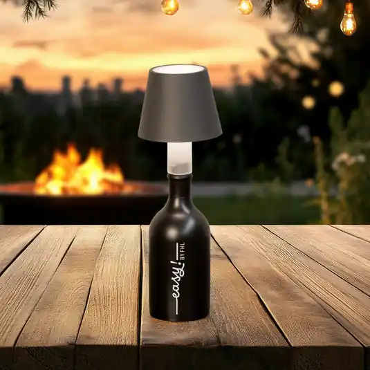 Lampada LED per bottiglie Fiocco, grigio sabbia, CCT, IP54, dimmerabile Prezzo Conveniente