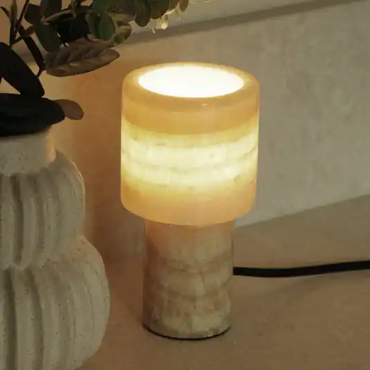Compra Oggi Stesso PR Home Lampada da tavolo Lucie, color crema, marmo, altezza 16 cm, G9
