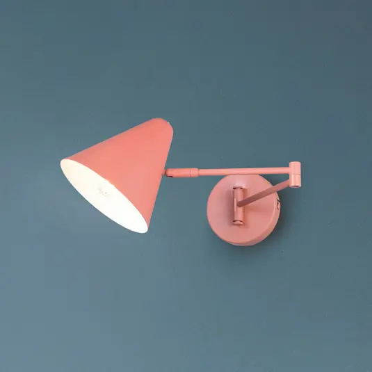 Novità Applique Cosima, color albicocca, sporgenza 54 cm, metallo