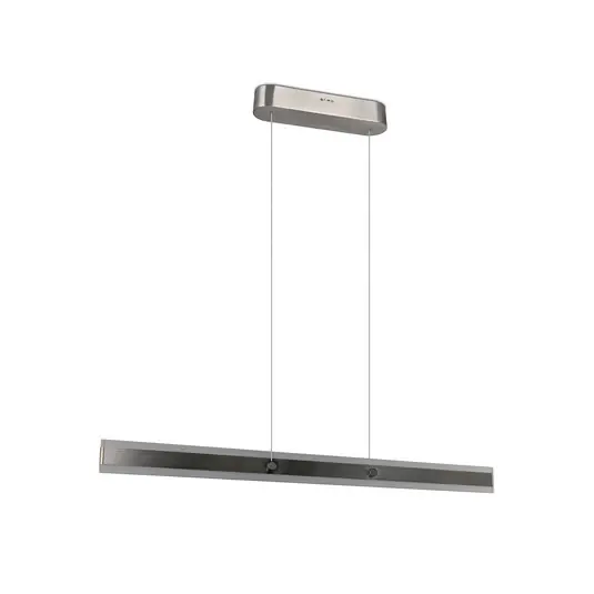 Offerta Del Giorno Lampada LED a sospensione Arcola, color nichel, lunghezza 115 cm CCT a 2 luci.