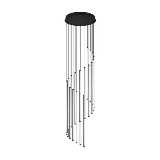 Subito Disponibile Lampada LED a sospensione Baxter, nera, Ø 37 cm, metallo, CCT dimmerabile