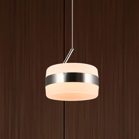 Lampada LED a sospensione a sospensione Dios, color nichel, Ø 15 cm, metallo, Solo Oggi