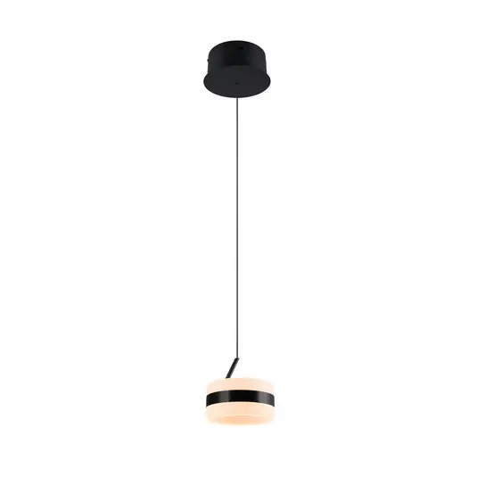 Lampada LED a sospensione a sospensione Dios, nera, Ø 15 cm, metallo, CCT Spedito Oggi