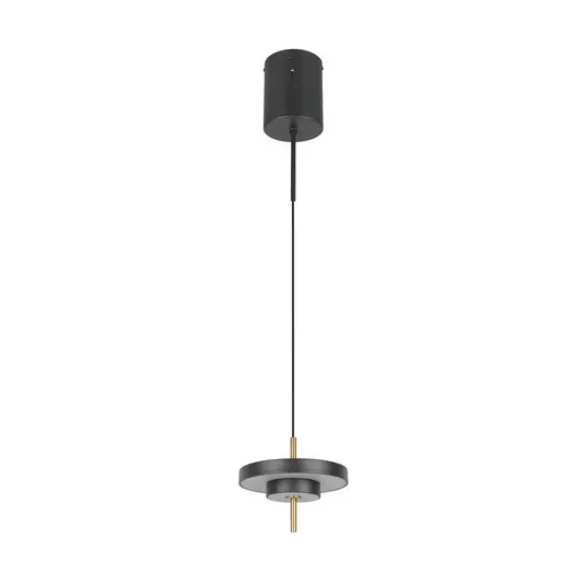 Lampada LED a sospensione Keaton nera/dorata, Ø 20 cm Metallo CCT A Buon Prezzo