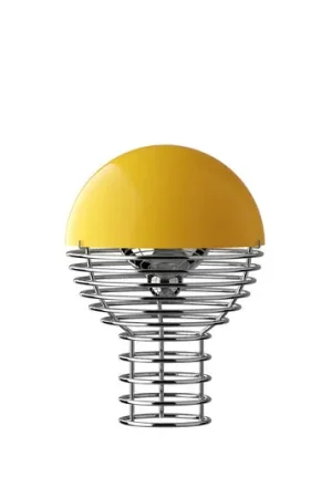 Lampada da tavolo LED ricaricabile VERPAN WIRE, gialla, altezza 25 cm, IP44 Di Tendenza