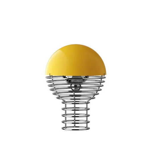 Lampada da tavolo LED ricaricabile VERPAN WIRE, gialla, altezza 25 cm, IP44 Di Tendenza