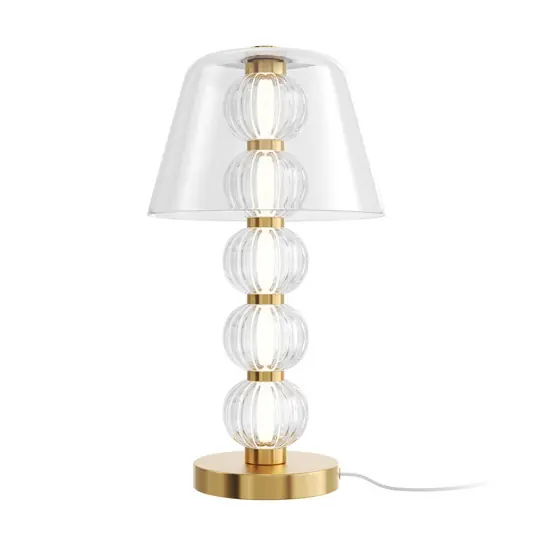 Economico Lampada da tavolo LED AMULET, altezza 45 cm, color oro, metallo/vetro