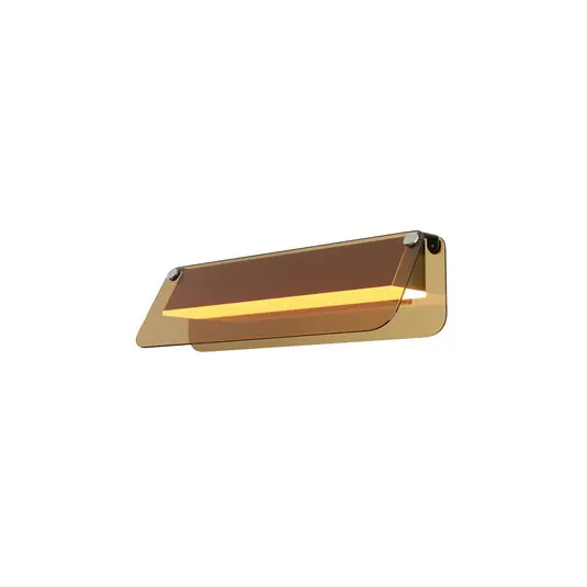 Ultime Pezzi Appliance a LED FLAT, ambra/ottone, larghezza 30 cm, vetro/metallo