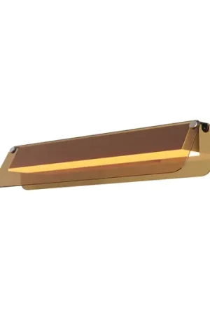 Applique a LED FLAT, ambra/ottone, larghezza 43 cm, vetro/metallo Bestseller
