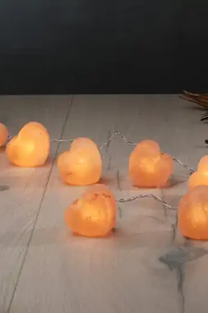 Ghirlanda luminosa Cristalli luminosi Cuore, cristalli di sale ambra Popolare