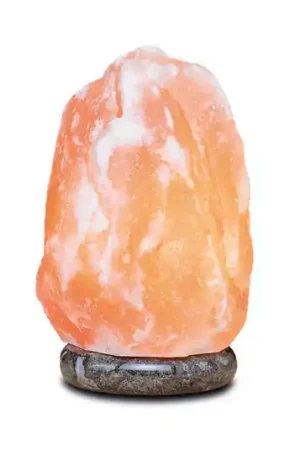 Lampada di sale Rock 2 - 3 kg, base in marmo, ambra Offerta Del Giorno