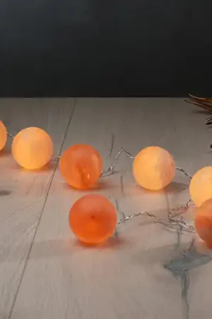 Ultime Pezzi Ghirlanda luminosa Cristalli luminosi Sfera, cristalli di sale ambra