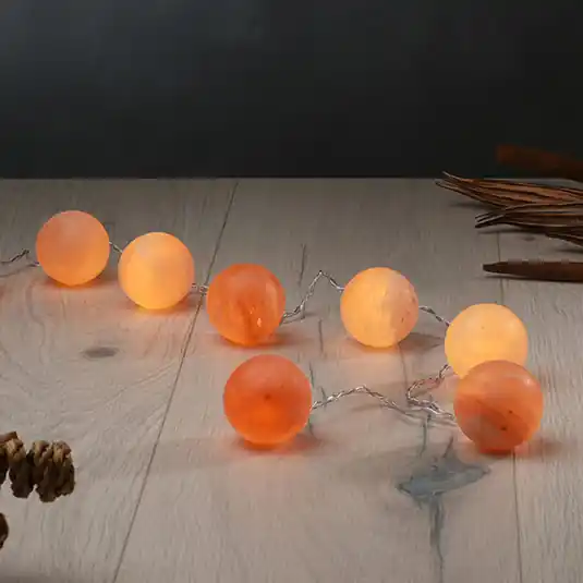 Ultime Pezzi Ghirlanda luminosa Cristalli luminosi Sfera, cristalli di sale ambra