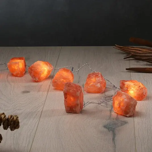 Ghirlanda luminosa Cristalli luminosi Rock, cristalli di sale ambra A Buon Prezzo
