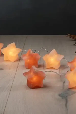 A Buon Prezzo Ghirlanda luminosa Cristalli luminosi Stella, cristalli di sale ambra