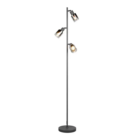 Offerta Lampo Piantana Cadiz, nero/antracite, a 3 luci, altezza 154 cm