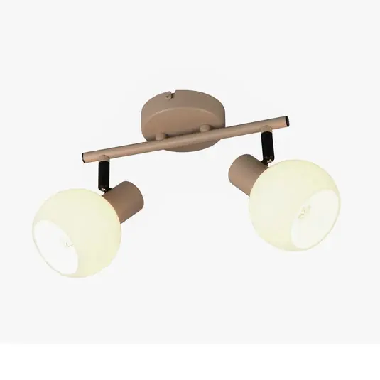 Plafoniera Boba, a 2 luci, beige, E14, metallo Must-Have