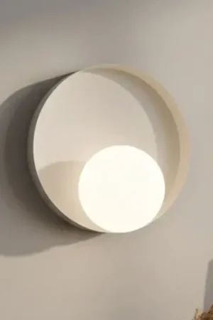 Applique Kido K1, beige, acciaio/vetro, Ø 20 cm Più Venduto