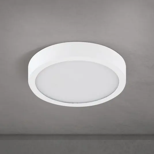 Plafoniera LED Disc, bianca Ø 14 cm, CCT, metallo/plastica Spedito Oggi