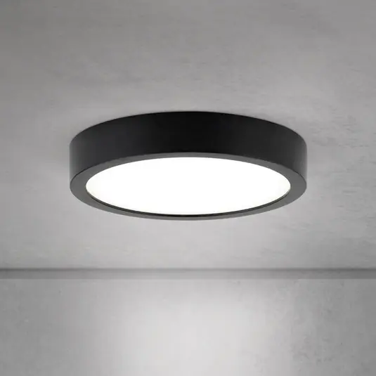 Plafoniera LED Disc, nero Ø 14 cm, CCT metallo/plastica Ultime Pezzi
