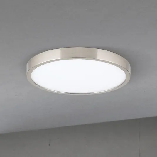 Plafoniera LED Disc, color nichel satinato, Ø 24 cm, CCT Non Perdere