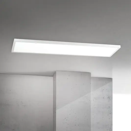 Plafoniera LED Disc, bianco, lunghezza 115 cm, CCT, metallo Nuova Collezione