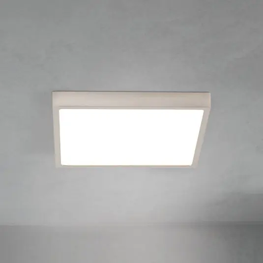 Plafoniera LED Disc, color nichel satinato Lunghezza 24 cm CCT Ultima Occasione