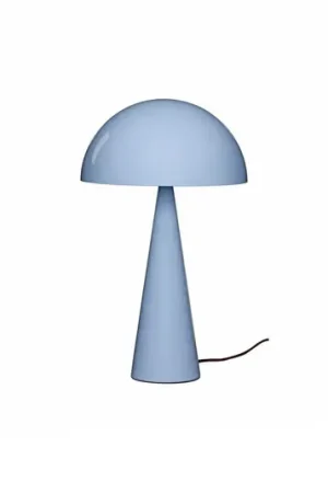 Lampada da tavolo HÜBSCH Mush, blu ghiaccio, metallo, altezza 50 cm Quantità Limitata