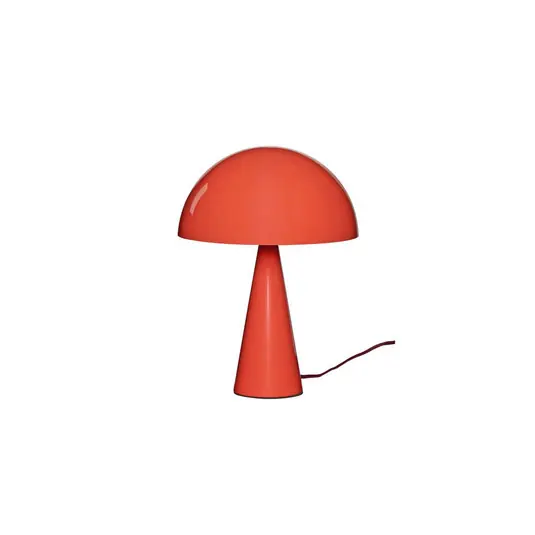 Lampada da tavolo HÜBSCH Mush Mini, rosso chiaro, metallo, altezza 25 cm Esclusivo