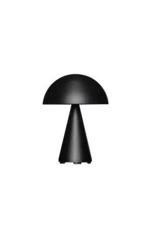 HÜBSCH Lampada da tavolo LED ricaricabile Mush, nero opaco, altezza 20 cm Ordina Subito