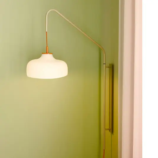 HÜBSCH applique Current, sabbia chiara, sporgenza 71 cm Reso Gratuito