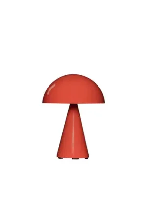 HÜBSCH Lampada da tavolo LED ricaricabile Mush, rosso chiaro, altezza 20 cm Ordina Subito