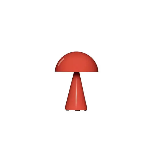 HÜBSCH Lampada da tavolo LED ricaricabile Mush, rosso chiaro, altezza 20 cm Ordina Subito