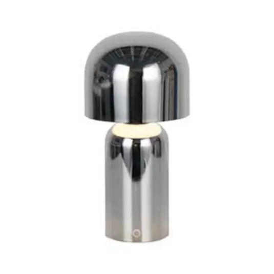 Soddisfatti O Rimborsati Lampada LED da tavolo ricaricabile Niko, color cromo, altezza 26 cm, metallo