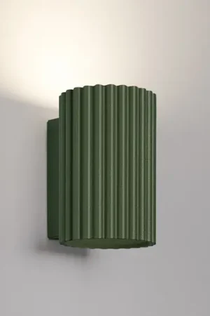 Applique ALORA, altezza 10 cm, verde oliva, metallo, 1 x GU10 Promo Stagionale