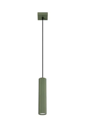 Promozione Lampada a sospensione ALORA, verde oliva, Ø 8 cm, metallo, GU10
