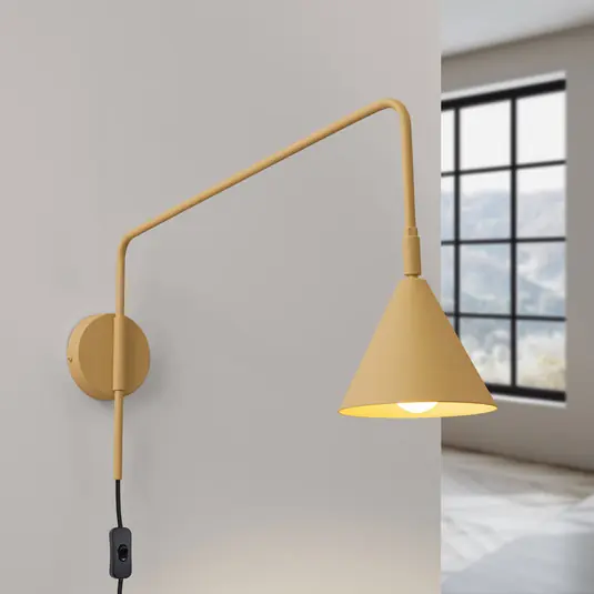 Direttamente Dal Produttore Applique LYS, color oro, Ø 14 cm, metallo, spina, E14