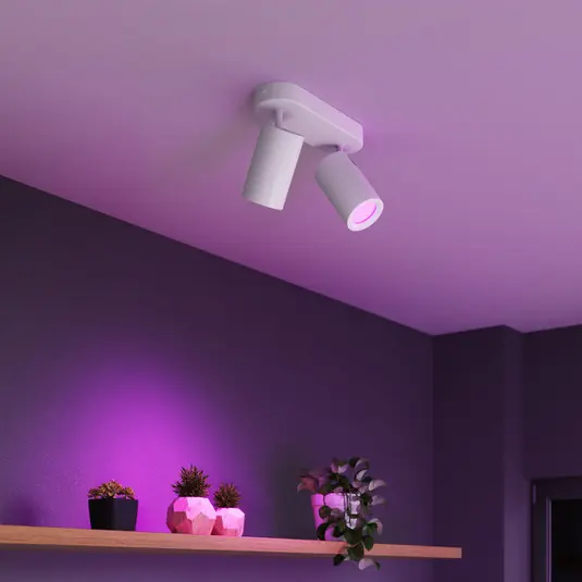 Calex Smart faretto da soffitto bianco lunghezza 22 cm a 2 luci GU10-LED RGBW Nuovo Arrivo