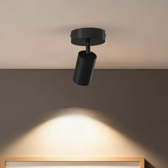 Ultime Pezzi Faretto da soffitto Calex GU10, nero, Ø 10 cm, a 1 luce, metallo