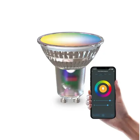 Spedizione Espresso Lampadina LED Calex Smart con riflettore GU10 4,9 W RGB CCT 5 cm