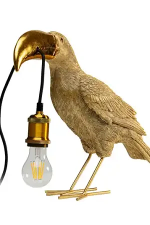 Compra Oggi Stesso Lampada da tavolo KARE Toucan, color oro, altezza 42 cm, E27