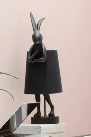 A Buon Prezzo Lampada da tavolo KARE Animal Rabbit, nero/oro, 68 cm, E14