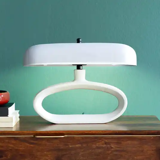Spedizione Espresso Lampada da tavolo KARE Suki, beige, metallo, 26 cm, E14