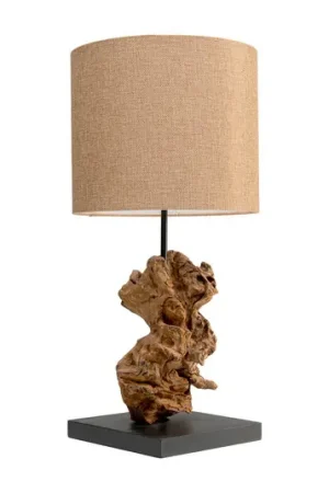 Lampada da tavolo KARE Nature Flame, legno galleggiante, 56 cm, E27 Promo Stagionale